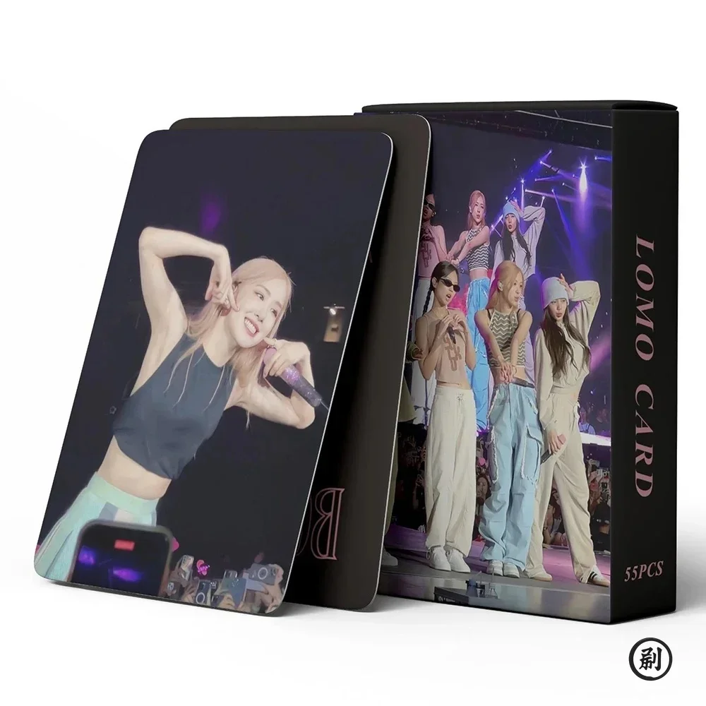 55 unids/caja equipo coreano gira mundial chica grupo tarjetas fotográficas Lomo tarjetas colección de