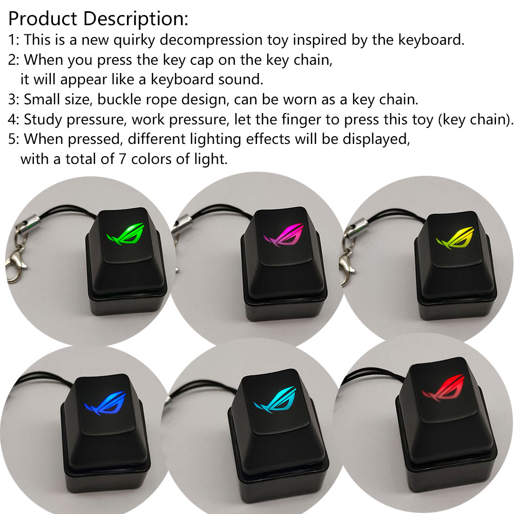 メカニカルキーボード RGB カラフルなテスター指先レジャーと Tntertainment キーホルダーペンダントメンズアクセサリー