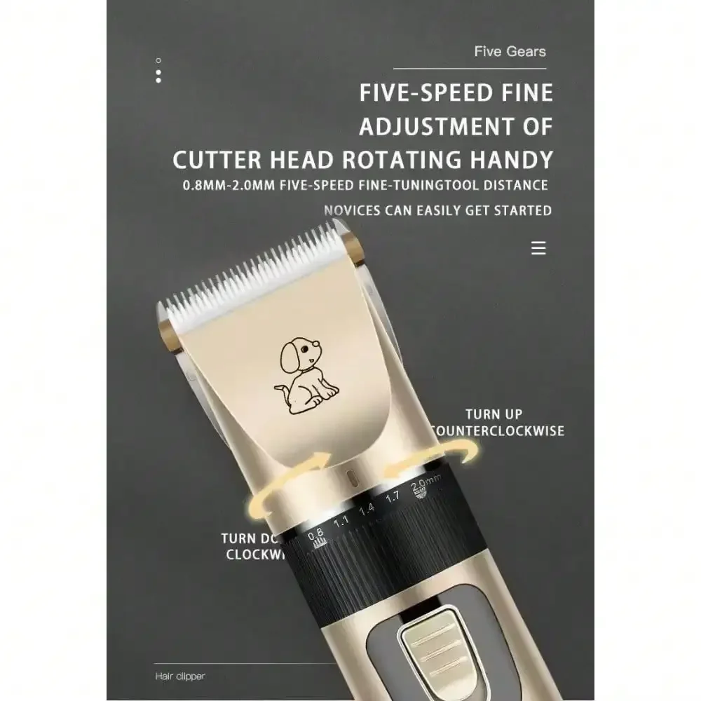 Elektrisch scheerapparaat, elektrische schoonheidstrimmer, oplaadbaar USB-scheerapparaat, professionele dierentondeuse met laag decibel