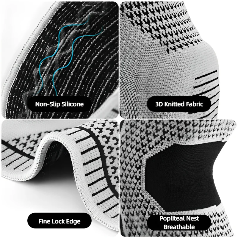 Rodilleras de doble compresión, soporte para alivio del dolor, deportes, correr, gimnasio, alivio de las articulaciones, recuperación de lesiones por desgarro de menisco