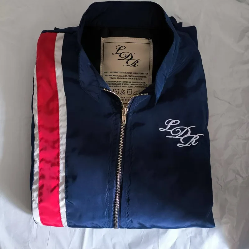 LDR เย็บปักถักร้อย Patch Racing แจ็คเก็ตที่ระลึกน้ําเงินผู้ชายและผู้หญิง Racing Lana Del เสื้อแจ็คเก็ตเสื้อยืดเครื่องแต่งกาย 2024 ใหม่