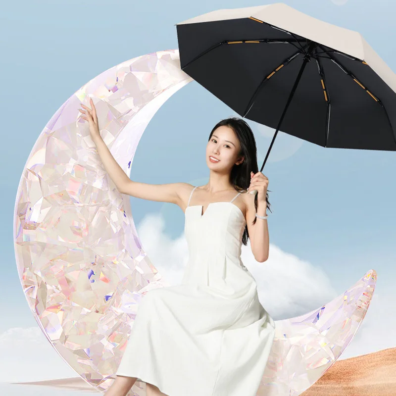 Xiaomi 24 Bone Folding Umbrella Fully Automatic Double Bone SPF 50 UV Protection Rain Resistance Strong Wind Resitance Umbrella