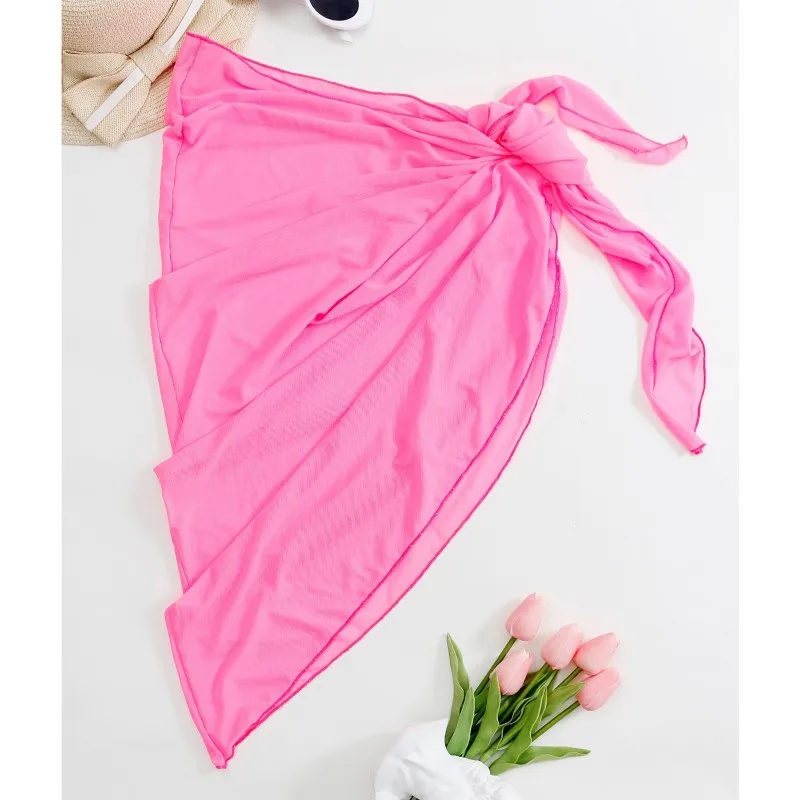 Sheer Wrap noeud taille maillot de bain couvrir jupe été robe de plage Wrap Bikini enveloppes écharpe maillots de bain couverture Ups femmes Bikini châles