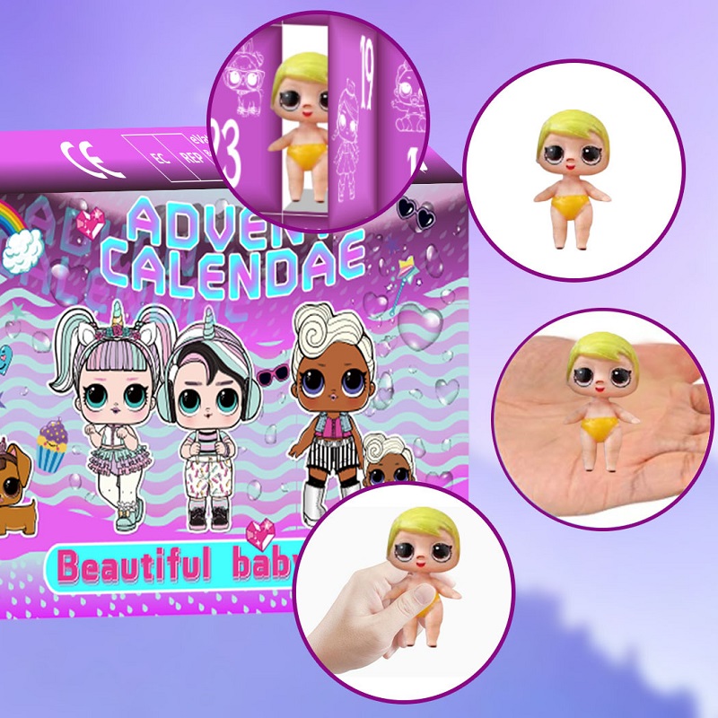 笑 サプライズ！ アドベントカレンダーボックス 24 ピース/セットアクションフィギュア PVC モデルクリスマスアドベントカレンダーカウントダウン子供のおもちゃギフト