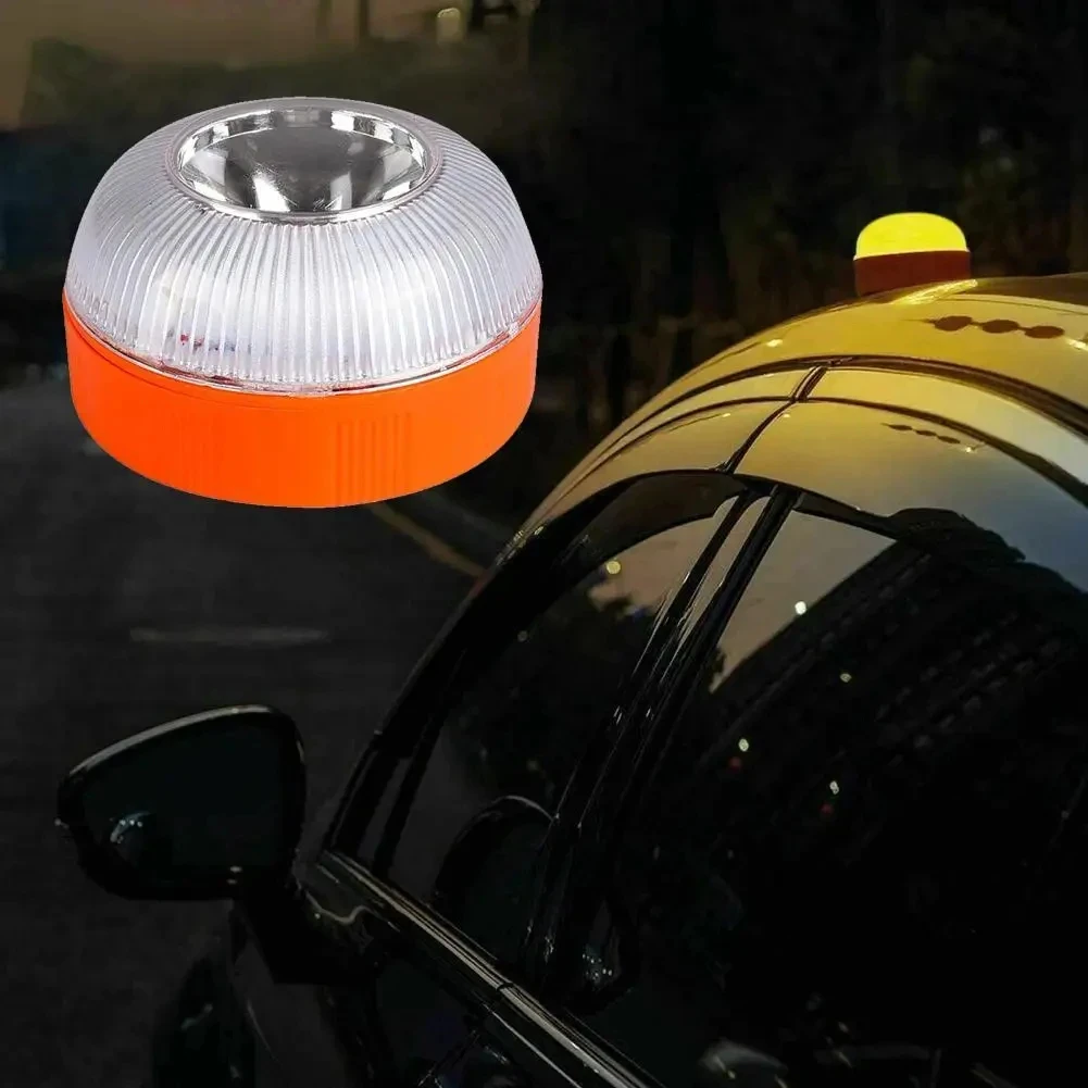 Magnetic Emergency Beacon Light for Cars - Strobe Flashing Warning Lamp, Vehicle Safety Signal Light (Battery Not Included, V16