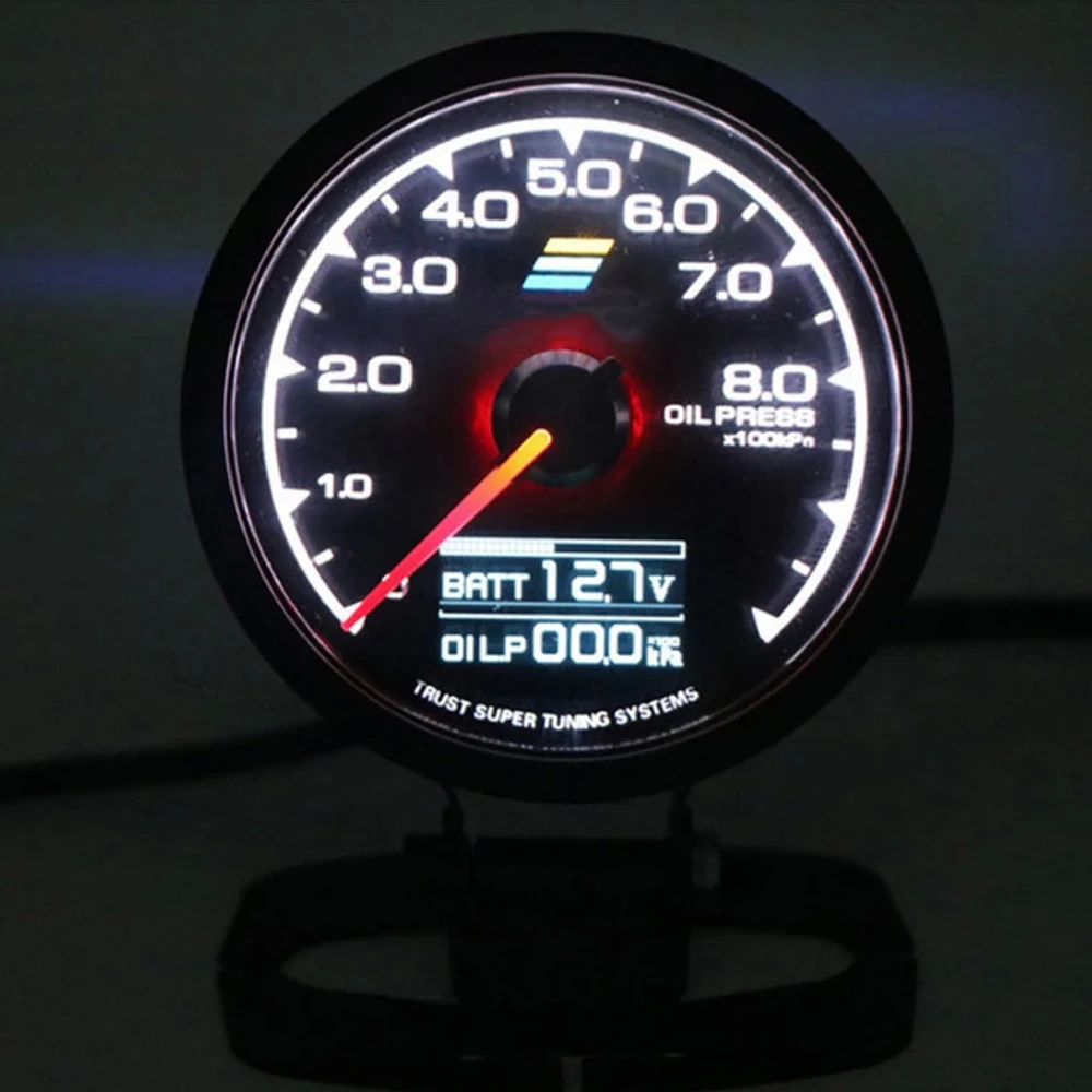 62mm GReddi cyfrowy wyświetlacz LCD wskaźnik samochodowy ciśnienie oleju temperatura oleju woltomierz do pomiaru temperatury wody