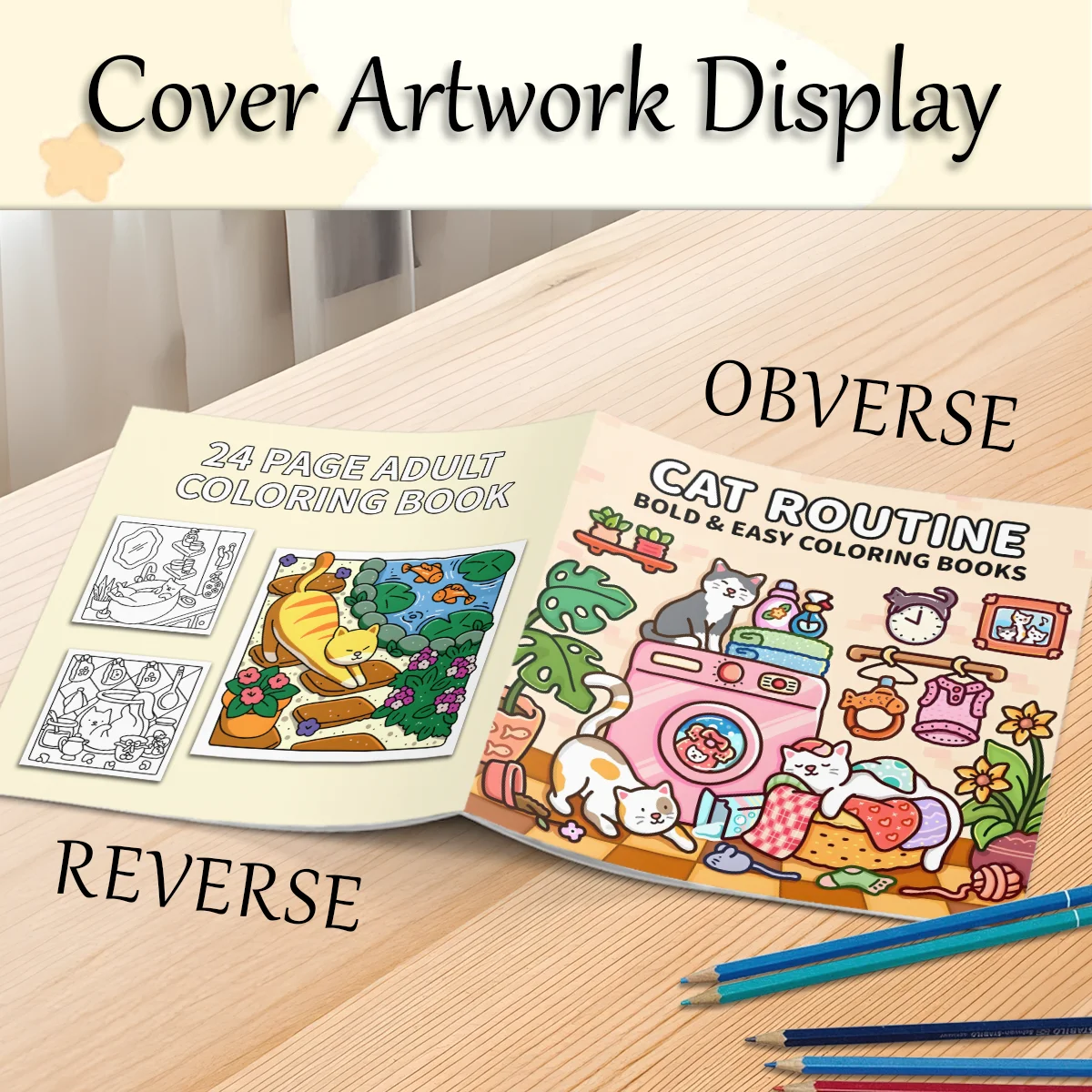 Libro para colorear para adultos, libro ilustrado único con temática de gato para relajación, papel mejorado para colorear cómodo, regalo perfecto para amigos