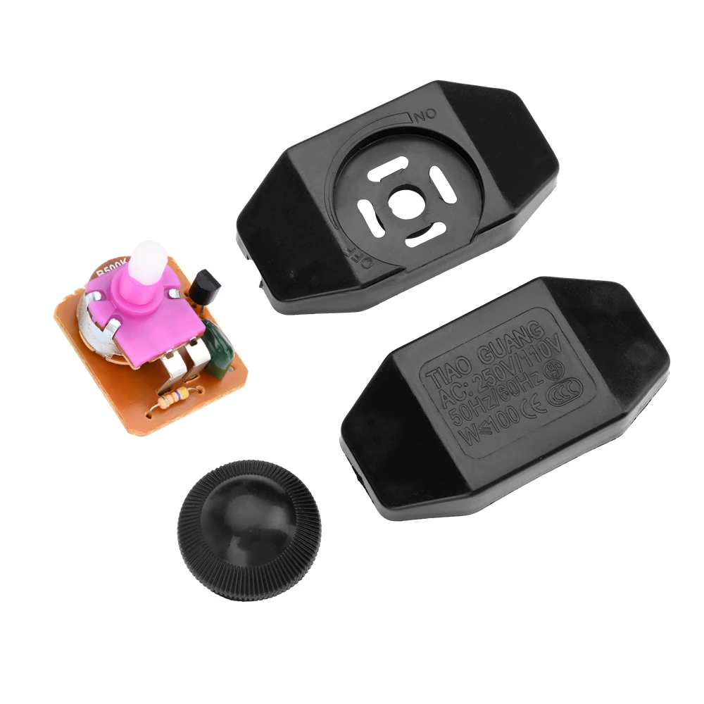 Alta Calidad led dimmer interruptor Ajustable Controlador de Perilla 220v Lámpara Dimmer Cable Interruptor Enchufe Mesa de Luz Del Piso Oscurecimiento On Off