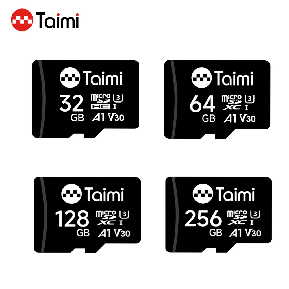 Карта памяти Taimi MicroSD C10 32 ГБ 64 ГБ Class10 Память TF Micro SD SDXC 128 ГБ 256 ГБ A1 U3 V30 4K для видеорегистратора