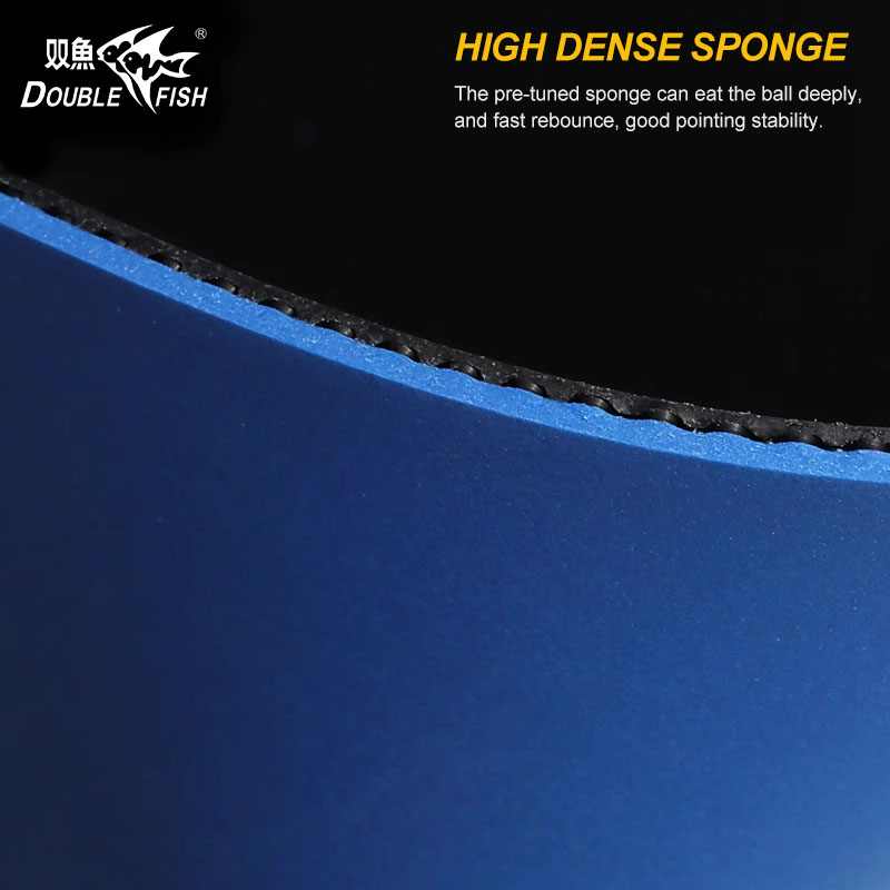 Caoutchouc de Tennis de Table DOUBLE FISH VOLANT-Pheonix pour boucle avec caoutchouc de Ping-Pong à attaque rapide avec éponge pré-ensemble