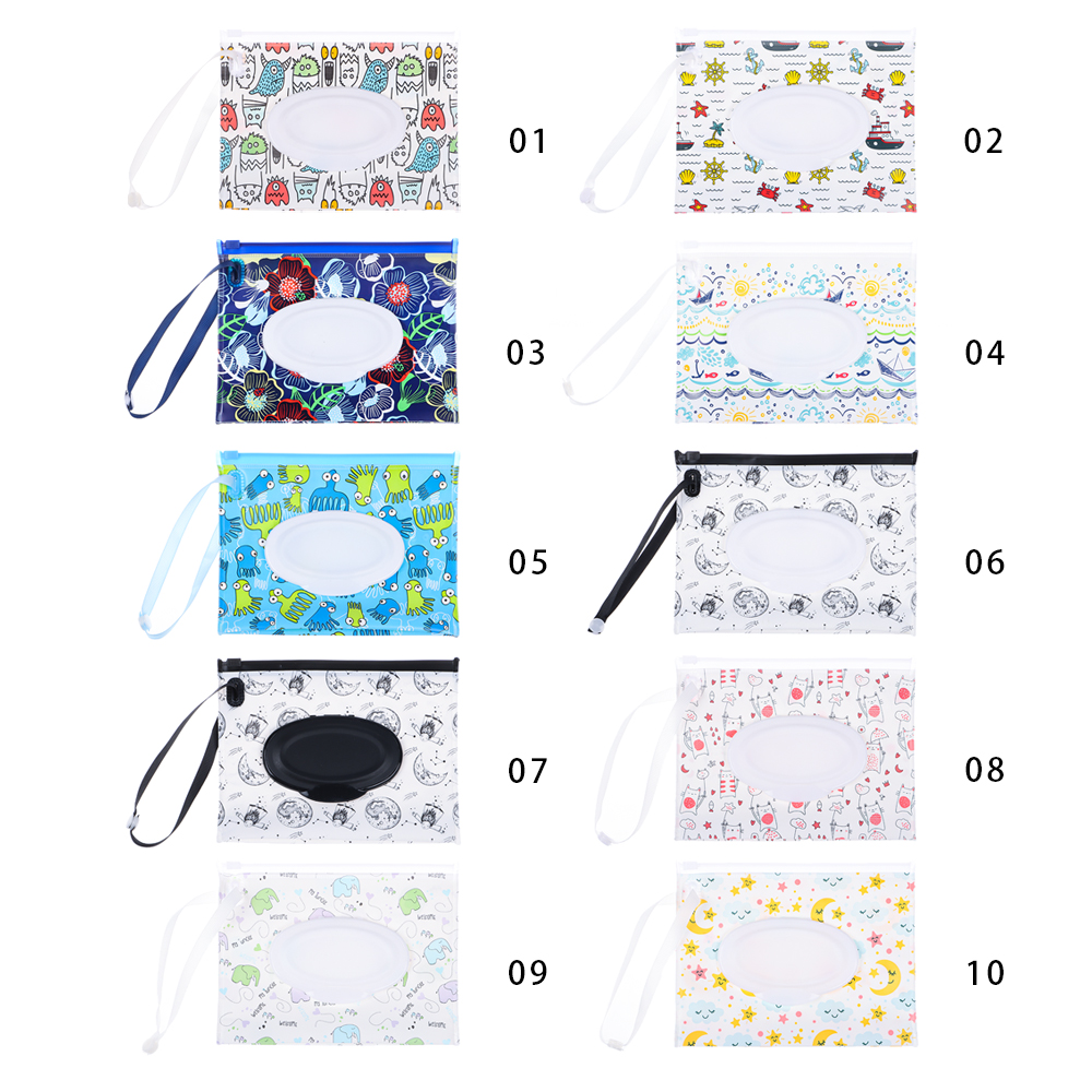1PC Eco-friendly with Snap Strap EVA Cleaning Wipes Case Wet Wipes Bag Wipes Container Baby Wet Wipes Box