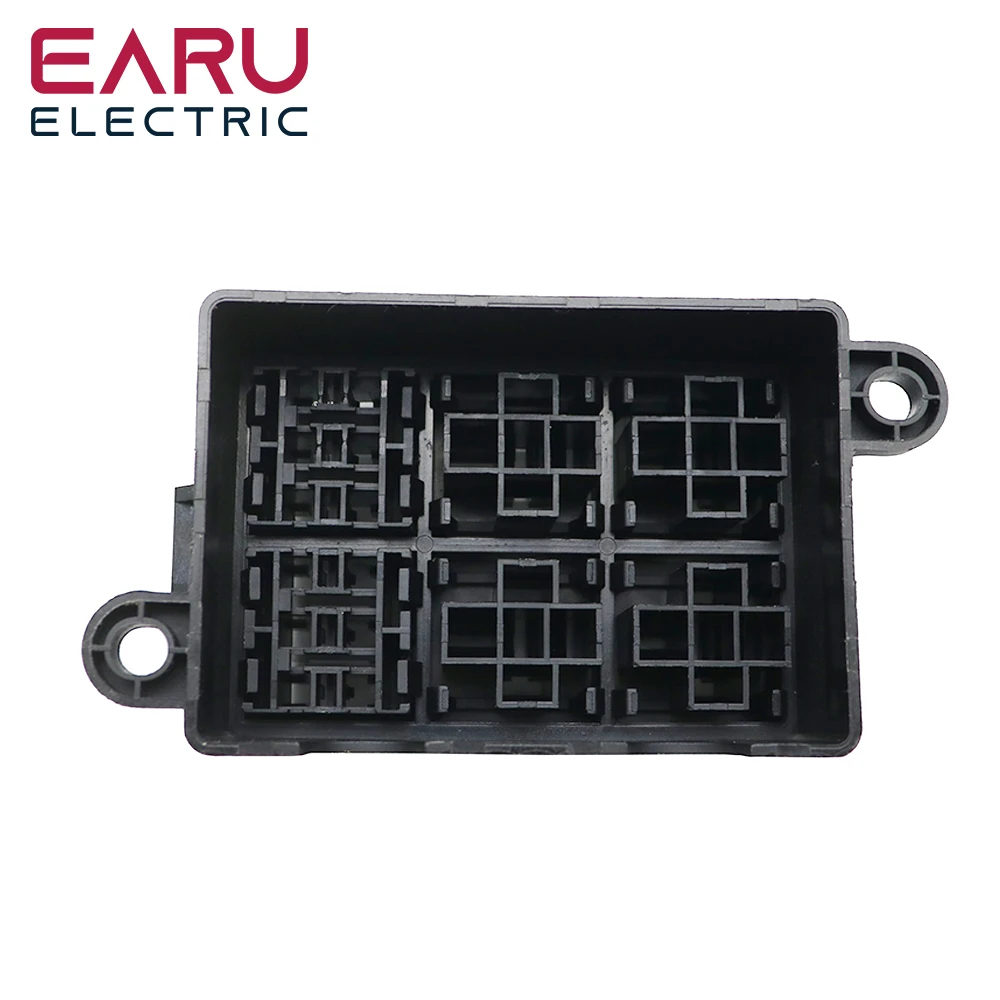 Earu Automotive 6-way fuse box with relay box assembly, 12 way 10 way 8 way modified circuit protection fuse box