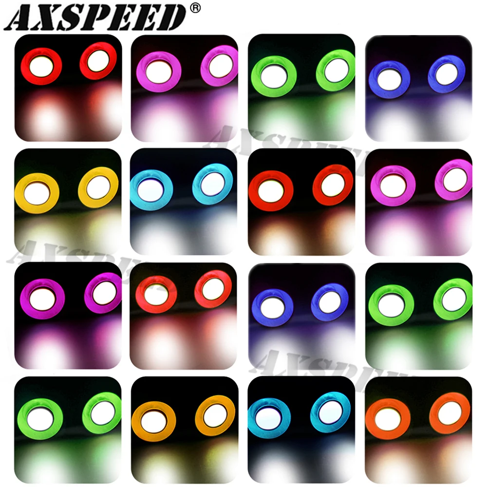 AXSPEED Đa Năng RC Đèn Pha Ô Tô Đèn LED 10/13/17/22Mm 4.2V-6V cho Trục SCX10 Traxxas TRX4 TRX6 D90 Trang Trí Phần