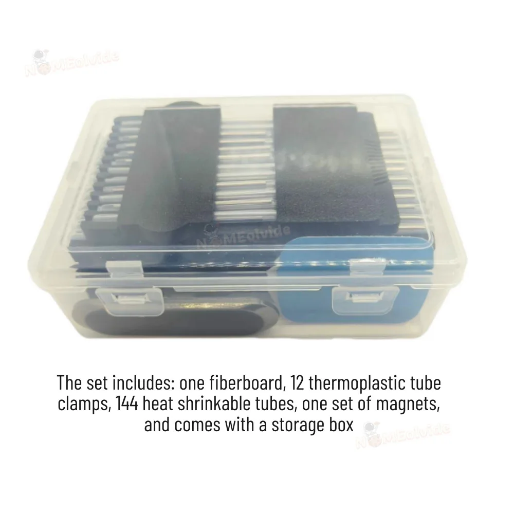 Heat Shrink Tube Fiber Threading Board, Heat Shrink Tube Fiber Threading Auxiliary Tool, Fiber Threading Board, Tube Clamp Set