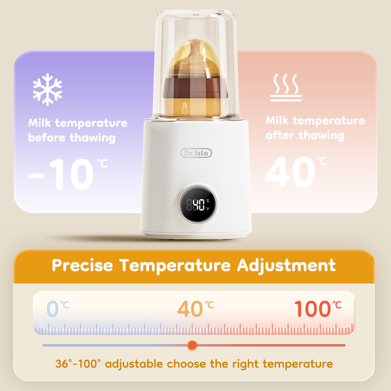 Aquecedor de mamadeiras multifuncional, acessórios rápidos para bebês, aquecedor de alimentos, aquecedor de leite, esterilizador com controle preciso de temperatura