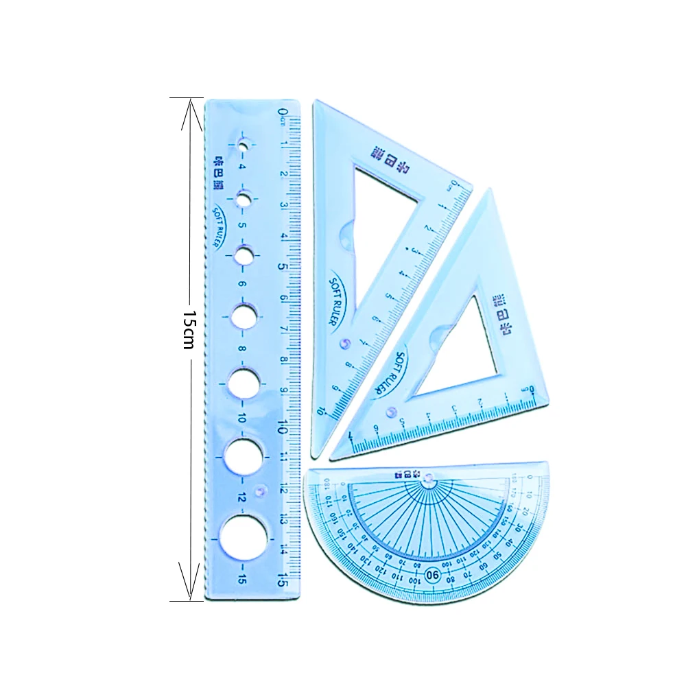4Pcs Weiche Lineal Set Kann Biegung Lineal Kreative Messen Werkzeug Kind Student Geometrie Mathematik Zeichnung Schreibwaren Schule Bürobedarf
