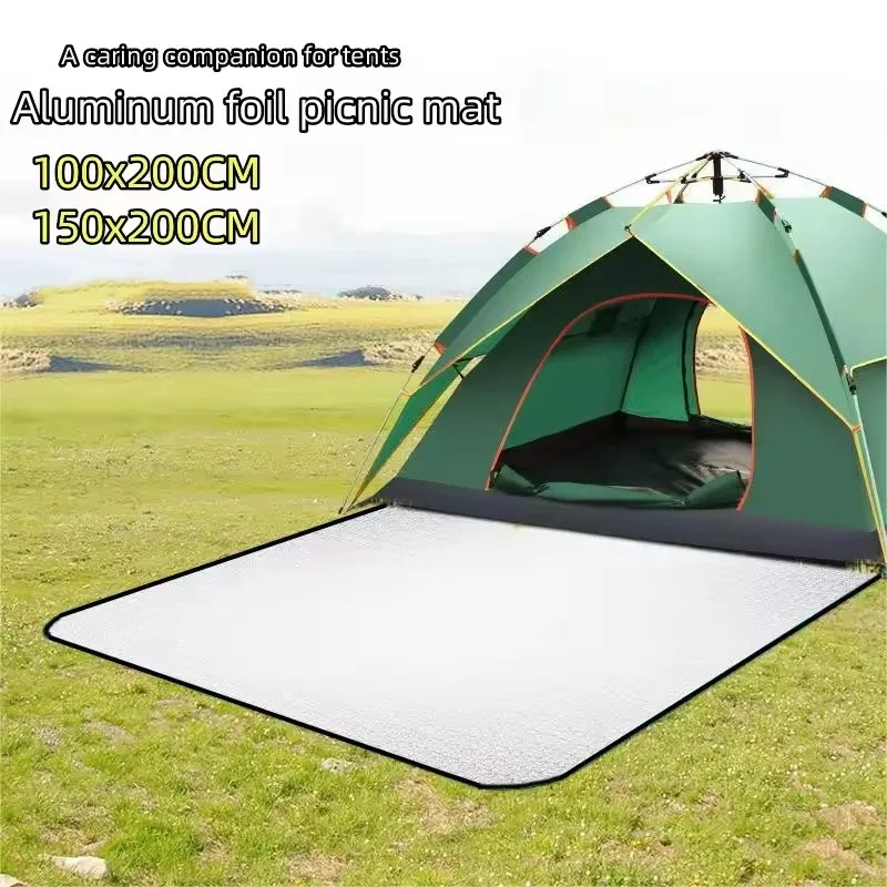 Waterproof Mat Double-sided Aluminum Film Moisture-Proof Mat Portable Picnic Mat Outdoor Tent Camping Beach Moisture-Proof Mat