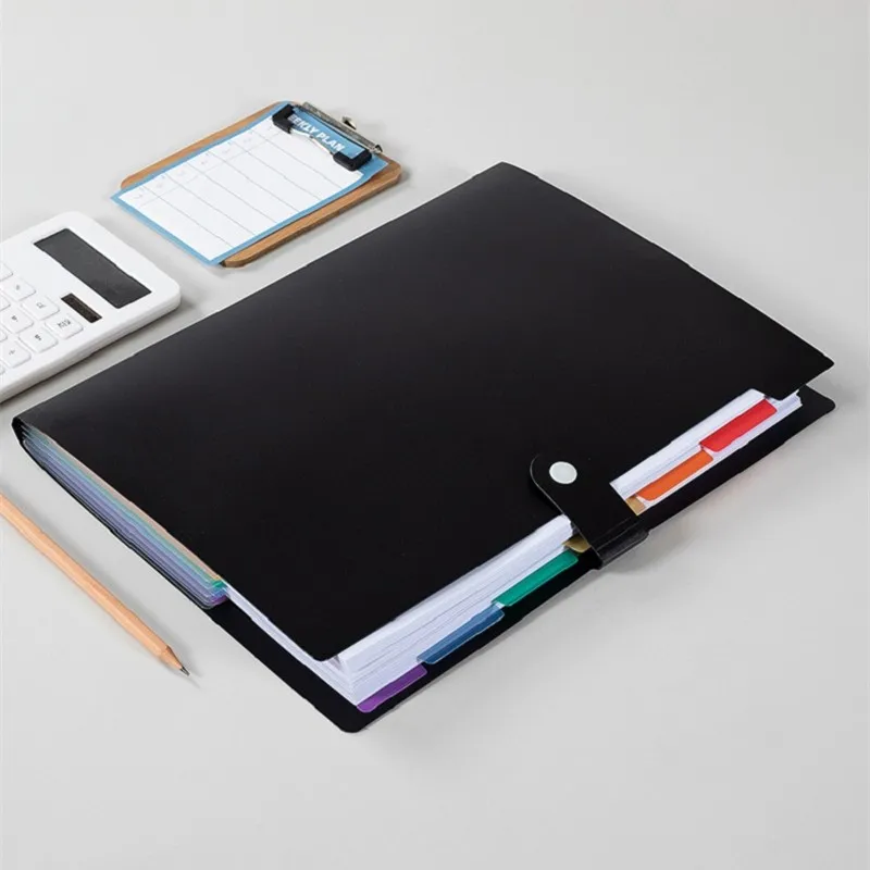 7 ชั้นขยาย A4 แฟ้มโฟลเดอร์กระเป๋าเก็บกระดาษทดสอบเอกสารแฟ้ม Briefcases โรงเรียนเครื่องเขียนอุปกรณ์สํานักงาน