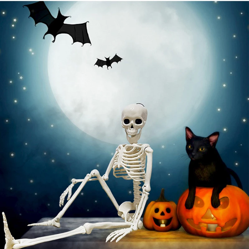 1 PC Happy Halloween Modeling Humanoid Skeleton ตกแต่ง Props บ้านผีสิงบ้านห้องนอนระเบียงตกแต่ง DIY อุปกรณ์