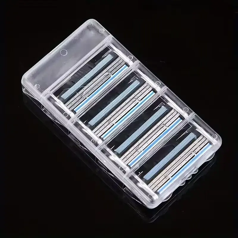 New Stainless Steel Blade Sharp 3 Layer Safety Razor for Gillette Mach 3 Manual Razor Blades Replacement Refills Blades