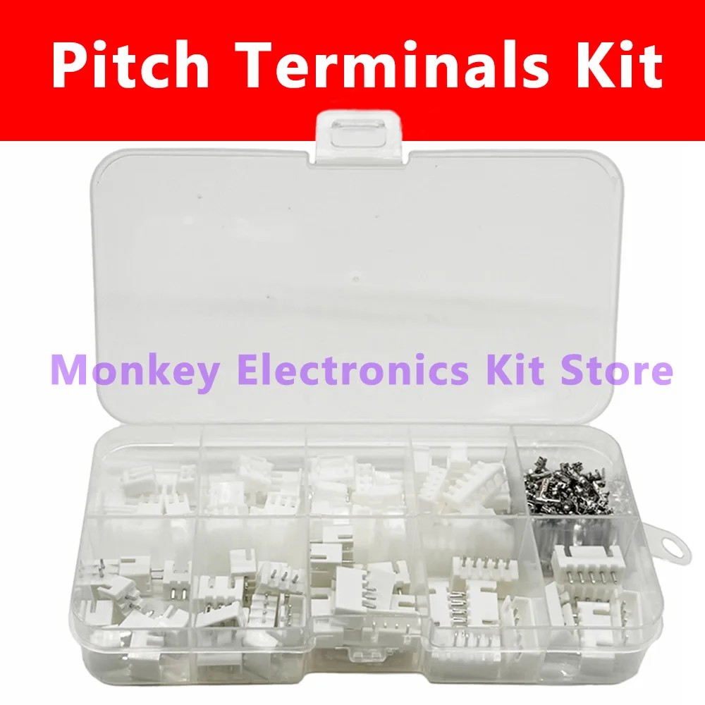 230 unids/caja Kit de terminales de paso JST PH 2,0mm/XH 2,54mm 2/3/4/5 pines macho hembra enchufe carcasa de plástico conector de cable de engarce