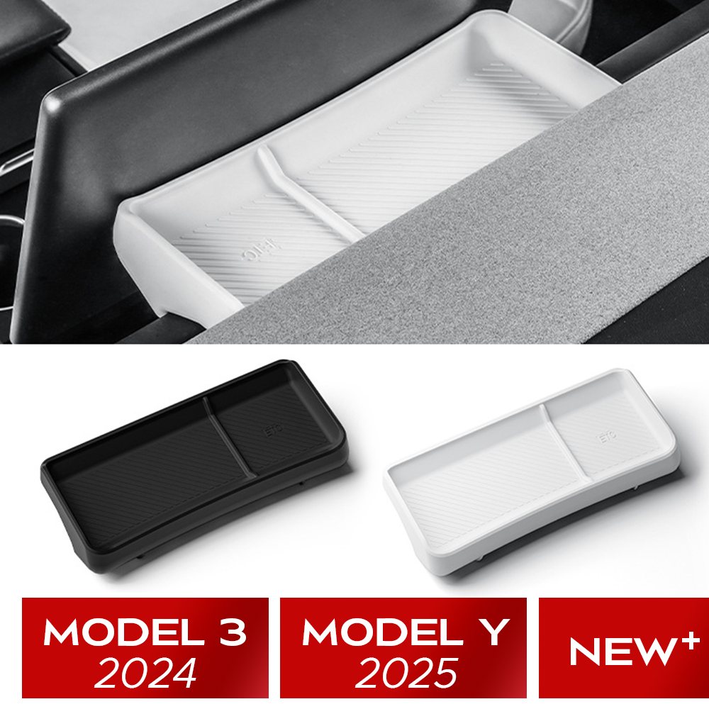 Для Tesla New Model 3 Highland 2024 и Model Y Launch 2025 Ящик для хранения заднего экрана Кронштейн для приборной панели Лоток для салфеток Панель ЭКТ