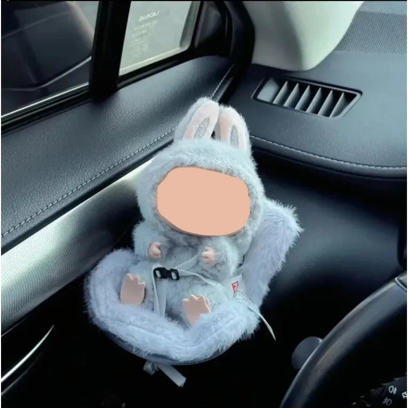 Mini Pluszowa Lalka Fotelik Bezpieczeństwa Kawaii Labubu Idol Kpop Lalka Pluszowa Fotelik Samochodowy Aromaterapia Powietrzna Dekoracja Ozdoba Samochodowa Prezenty