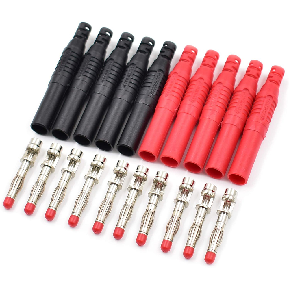 10 Uds. Sello de seguridad aislado protección cubierto 4mm conectores Banana soldadura DIY adaptadores para prueba de multímetro