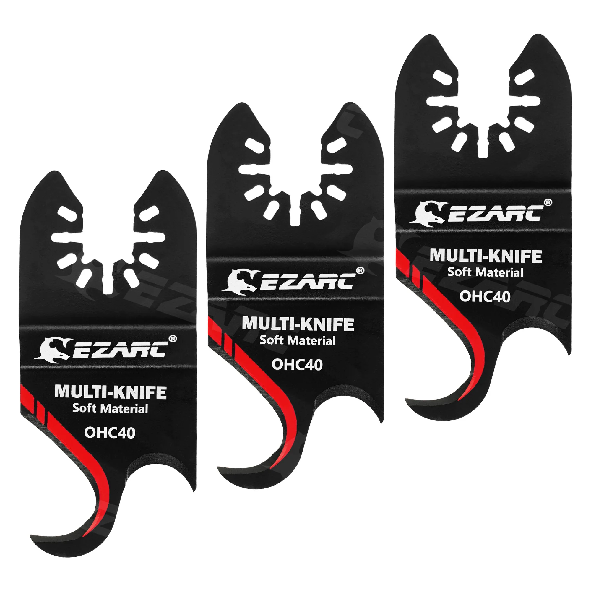 Oscillating Multi tool Hook Knife Blade, 3PCS Multitool Saw Blades for Cutting Soft Materials Roofing Shingles, PVC Carpet