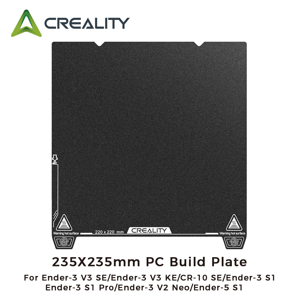 Creality อย่างเป็นทางการ Ender-3 V3 SE/KE ด้านเดียว PC แพลตฟอร์มบอร์ด 235x235 มม.Frosting สร้างแผ่น 3D เครื่องพิมพ์อุปกรณ์เสริม