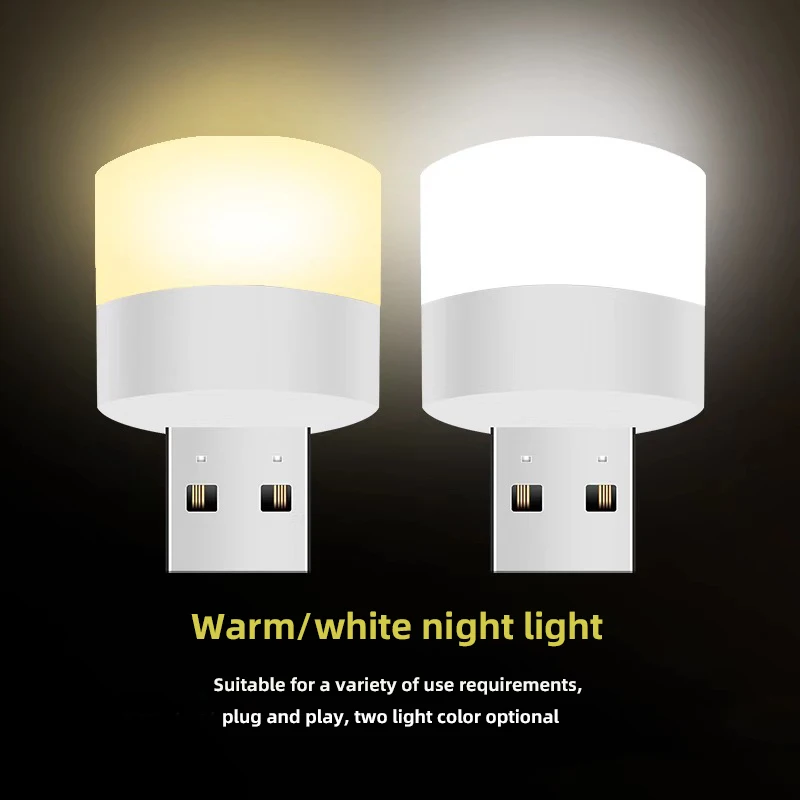 Round Lmpara Led USB Portable Factory Price 5V 1A Promotion Gift USB Charged Led Light Mini USB Led  Wholesale Lamp customizable