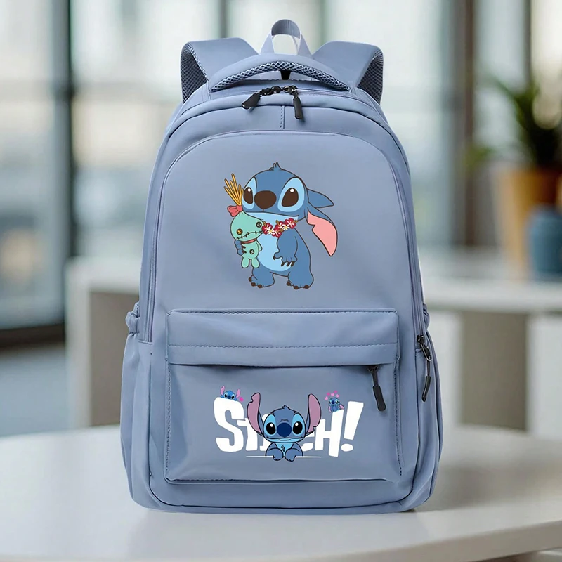 Stitch Large Capacity Backpack, Adjustable Straps for Daily Commute & Back to School, Work, Travel Carryall, Sturdy Construction