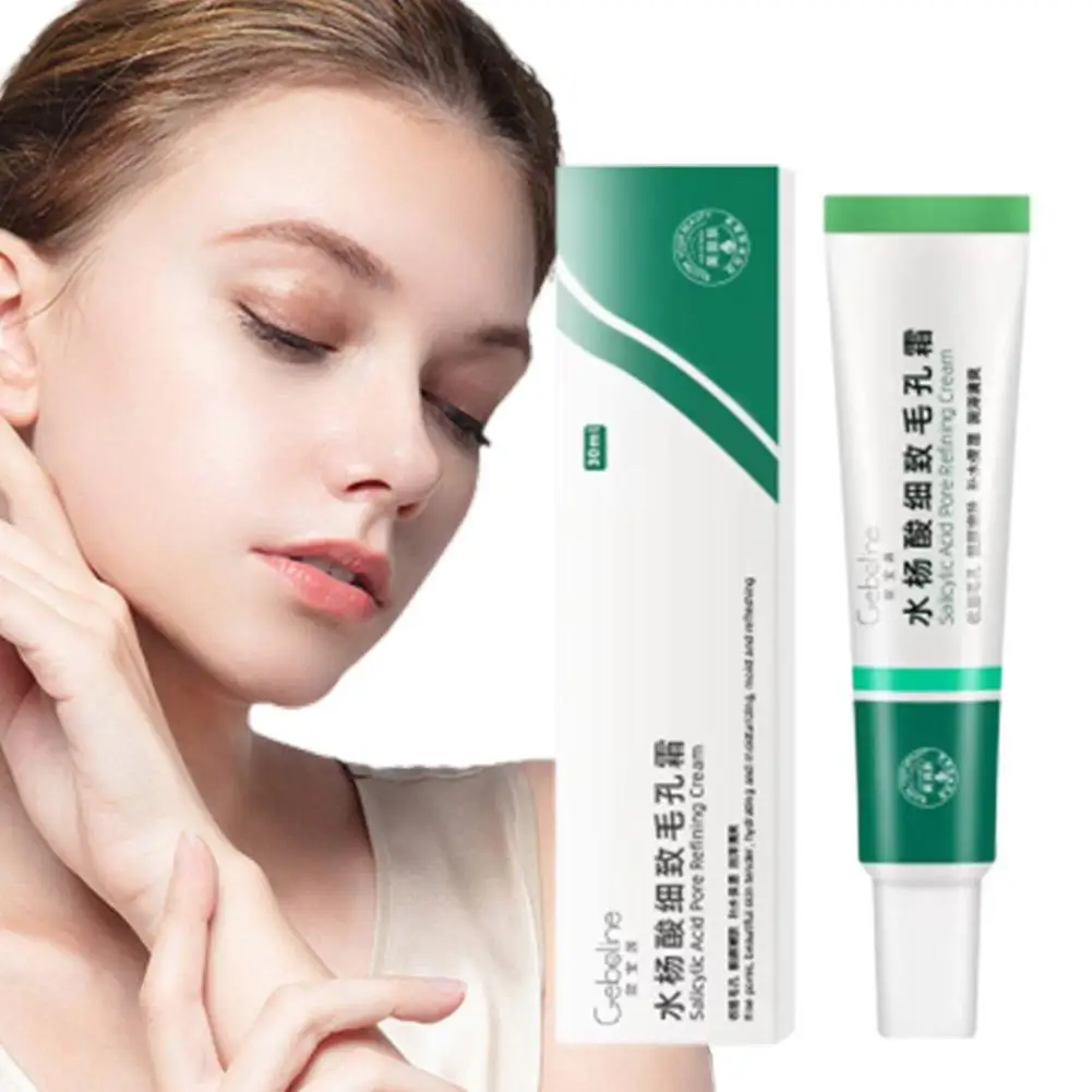 Salicylic Acid Pore Shrinking Cream, Quick Remove Blackehead Tighten Face Smooth Skin Elimination Large Pores Korean Care Produc