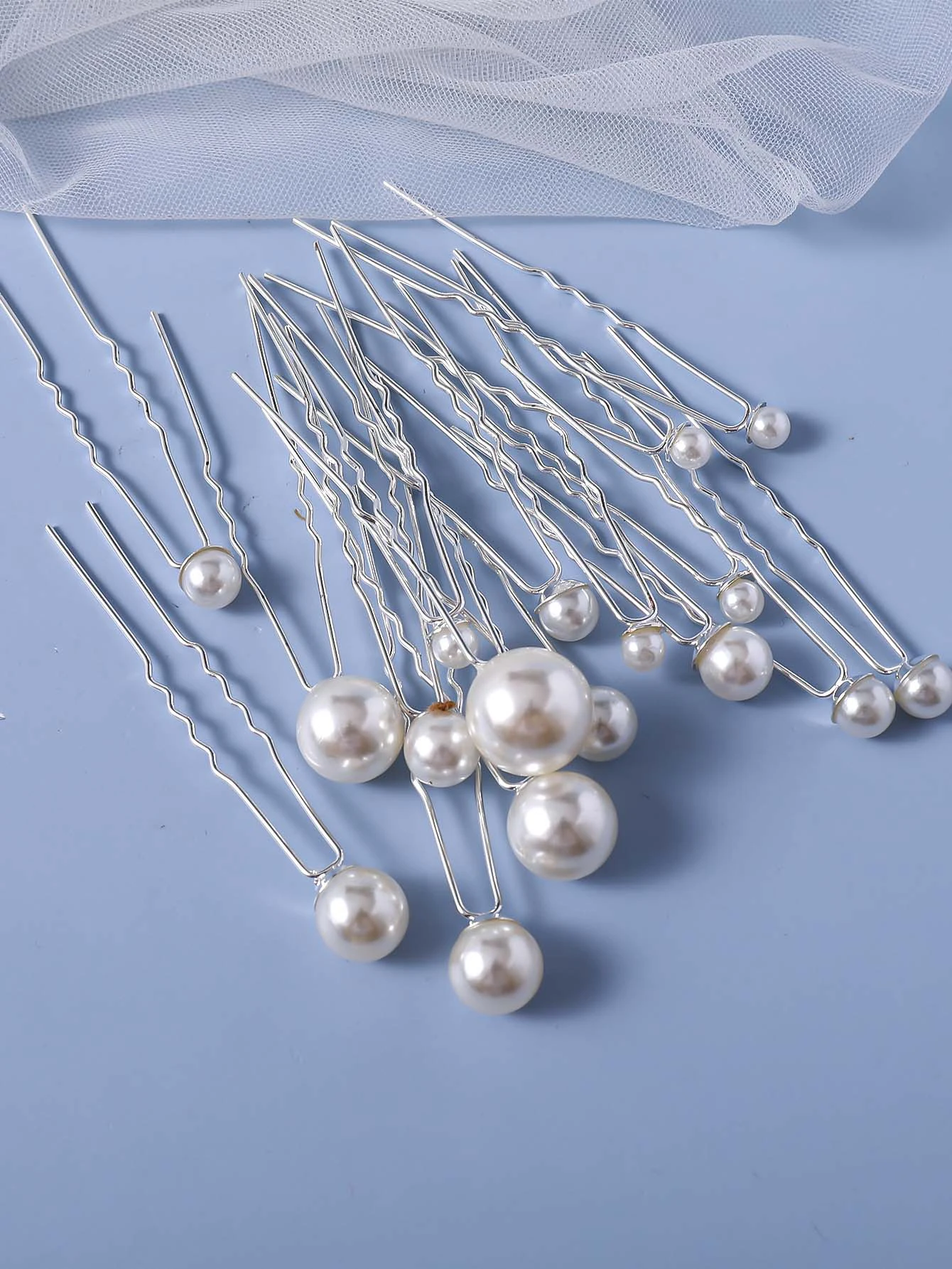 Horquillas de perlas de imitación para el pelo, horquillas doradas en forma de U, accesorios para el cabello de novia, 18 piezas