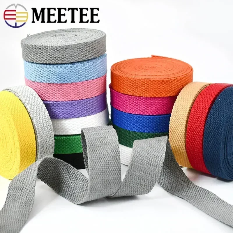 4 Mét 1.3Mm Dày Cotton Webbing Băng 20-50MM Lưng Dây Đeo Dây May Nơ Dây DIY May phụ Kiện Trang Trí