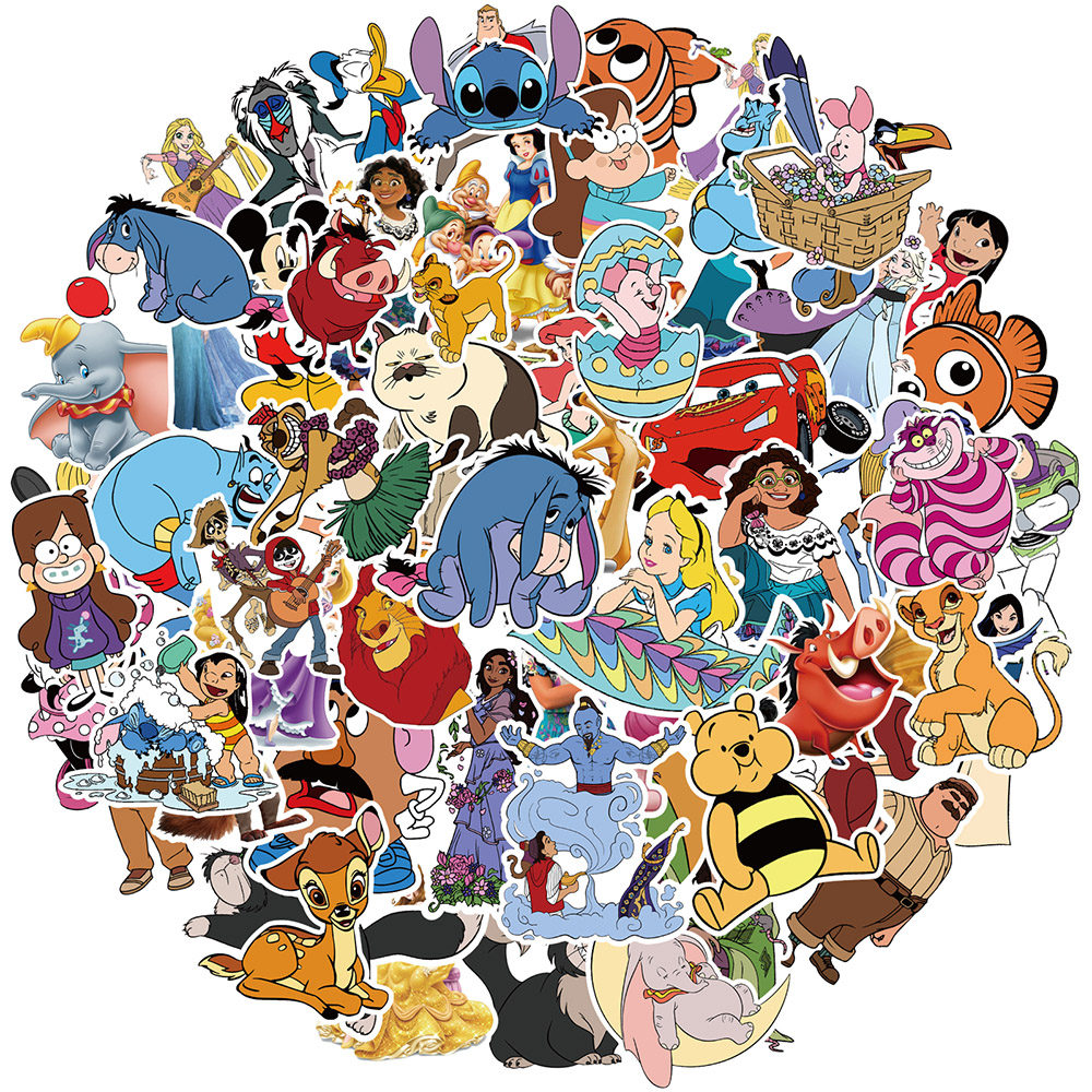 10/30/50/100PCS น่ารัก Disney ตัวอักษร Mickey Mouse Lion King การ์ตูนสติกเกอร์ความงามแล็ปท็อปรถผสมอะนิเมะสติกเกอร์ของเล่นเด็ก