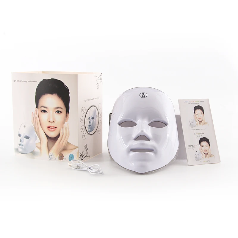 LED หน้ากากใบหน้า Red Light Therapy Photon Anti-สิวกําจัดริ้วรอยฟื้นฟูผิว Whitening Spa Mask Face อุปกรณ์ความงาม