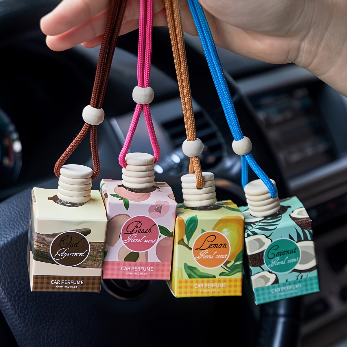    Auto Luchtverfrisser Mini Aromatherapie Essentiële Olie Geur Eliminator Kit Luchtbevochtiger Geschenkdoos Luchtreiniger Auto Diffuser Lange Lasti