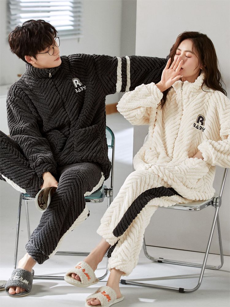 Pijama Conjunto Pareja Pijama para Dormir Pijama para Hombre Conjunto Pareja Pijama para Mujer Pijama Hombre Cálido Invierno Pijama Pour
