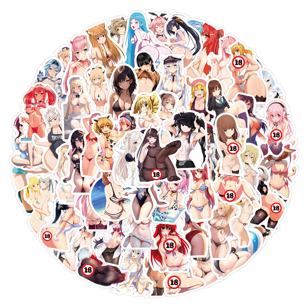 10/30/50/120 個かわいいアニメセクシーガール落書きステッカー防水デカールギター荷物ノートブック電話スケートボードカップステッカー