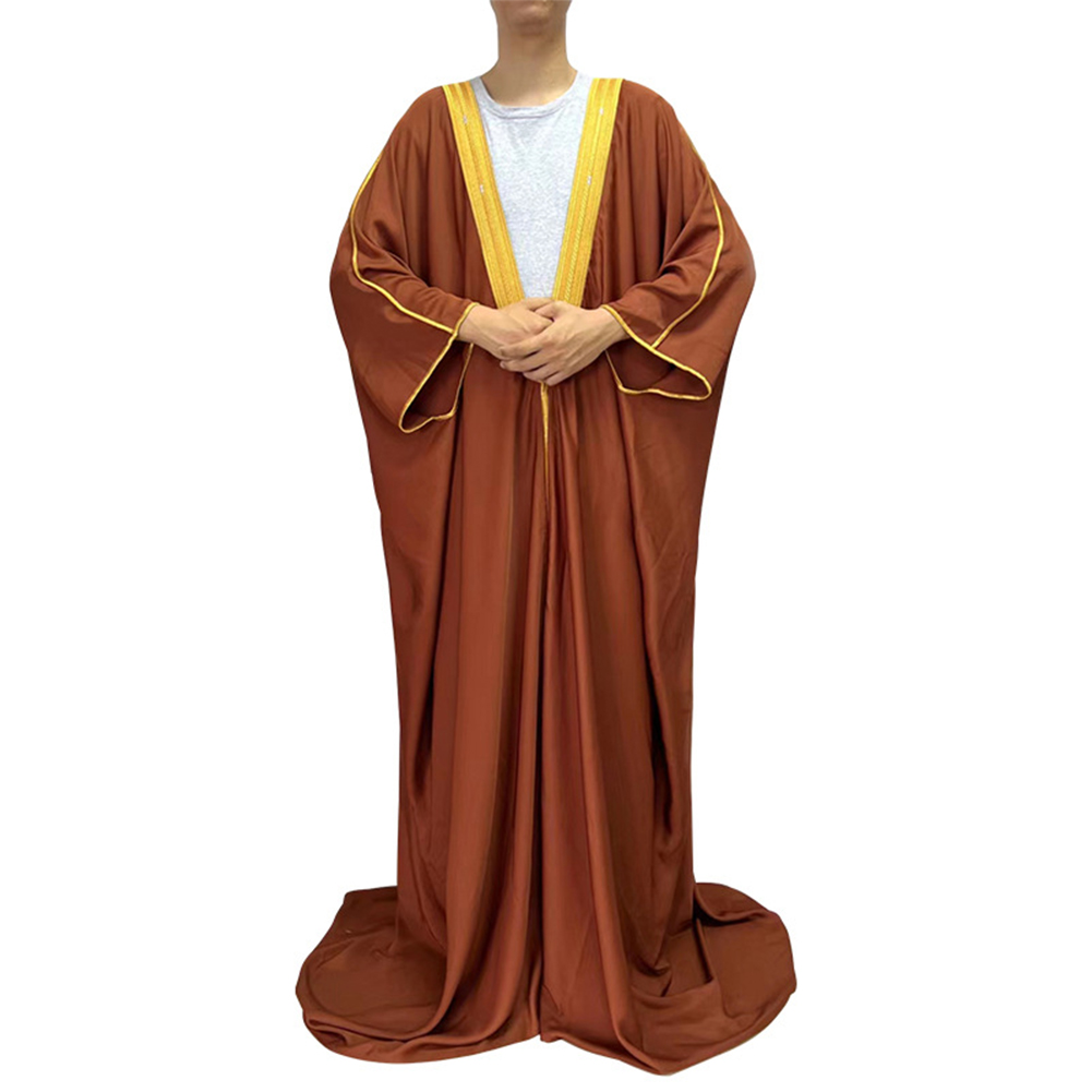 Bata árabe de manga larga para hombre, uniforme tradicional, ropa musulmana, ropa árabe, Jubba, Eid, Abaya, Bisht Thobe