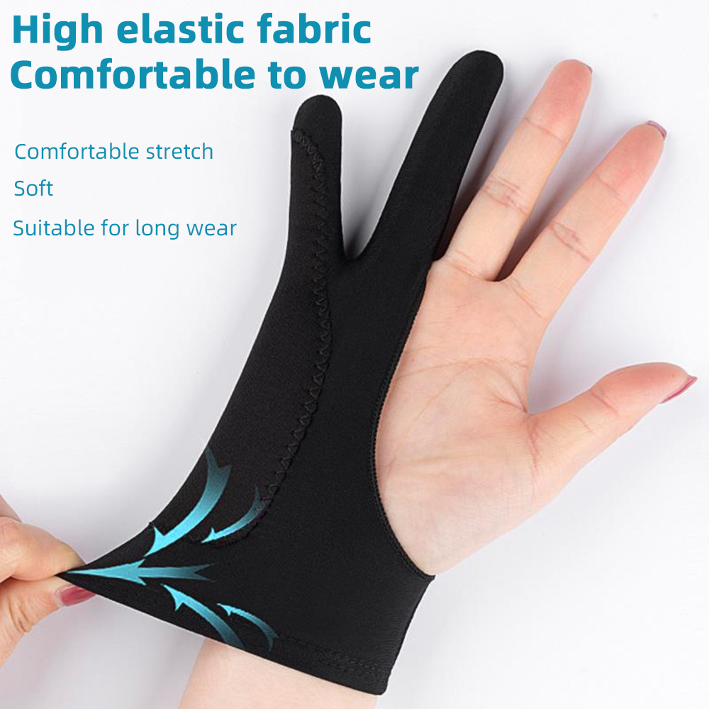 Gants de peinture à deux doigts, Anti-tactile, Anti-pollution, Anti-salissure, pour main droite et gauche, pour tablette IPad, dessin sur écran tactile