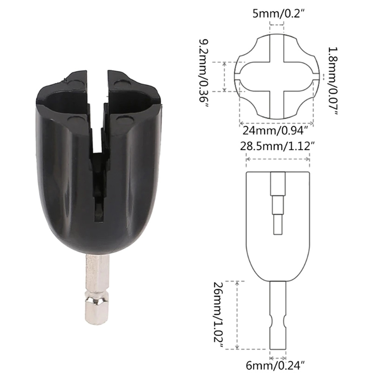 A71P Electric Drill Tuning Peg Puller Luthiers Tool for Acoustic Guitar Bass Ukulele Mandolin Accessories