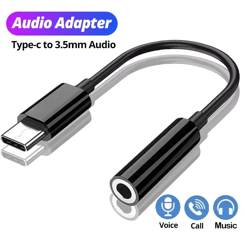 Adaptador de conector de auriculares para Huawei Mate 30 P30 Xiaomi teléfono Android USB tipo C a conector de auriculares de 3,5mm adaptador de Cable de Audio