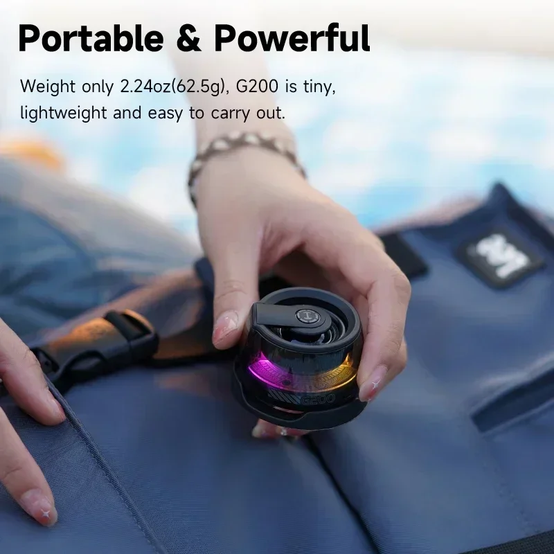 G200 portable mini magnetic bluetooth speaker RGB light speaker mobile phone holder wireless speaker home ktv machine