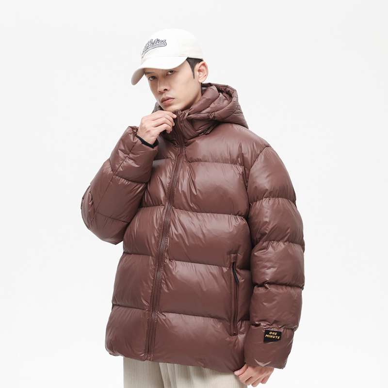 Parkas con capucha y cremallera para hombre, chaquetas acolchadas de algodón, ropa con capucha de Color sólido, chaquetas impermeables cálidas, abrigos de invierno