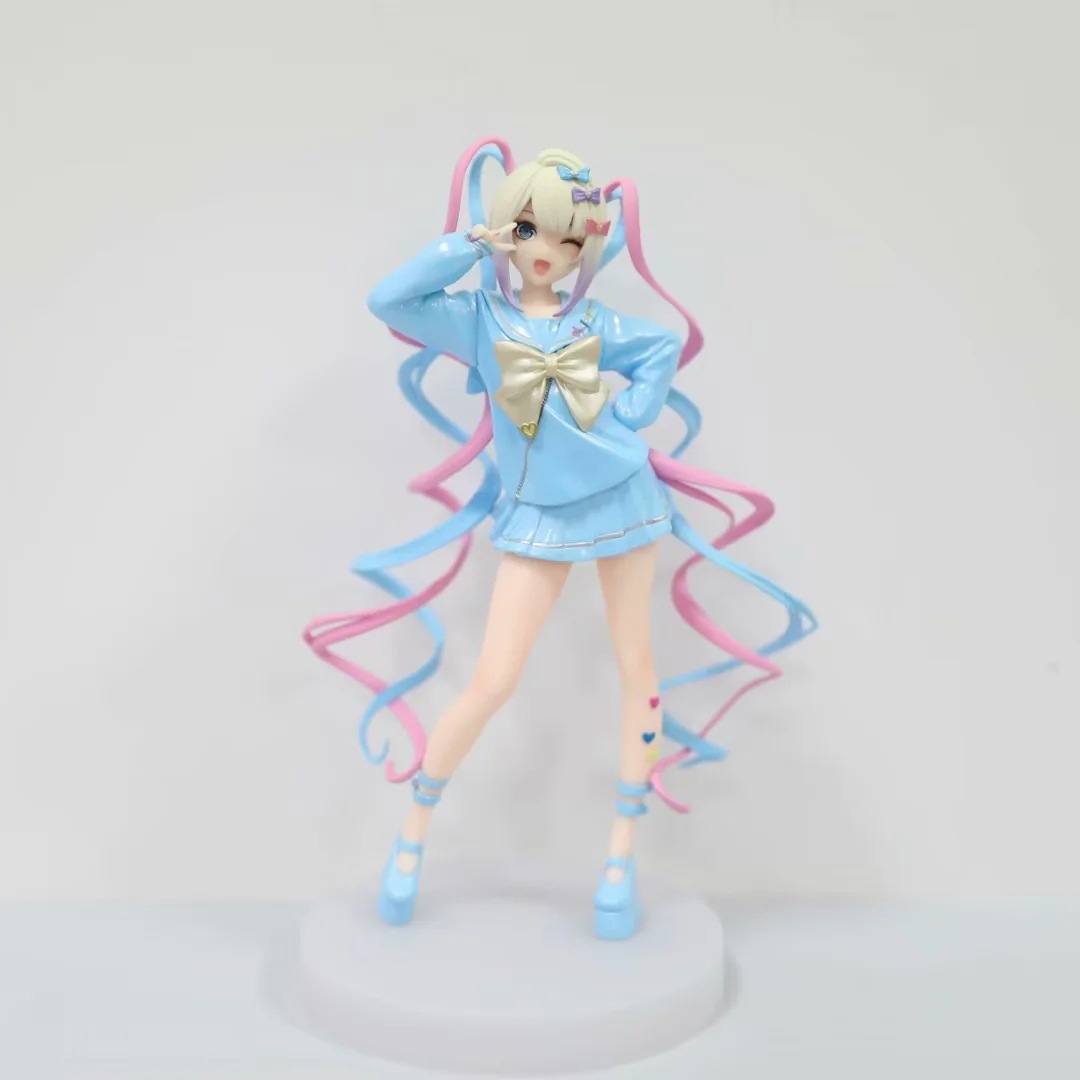 Nova menina precisa sobredose anime figura pop up desfile anjo figuras de ação viral uploader pvc coleção modelo ornamentos brinquedos