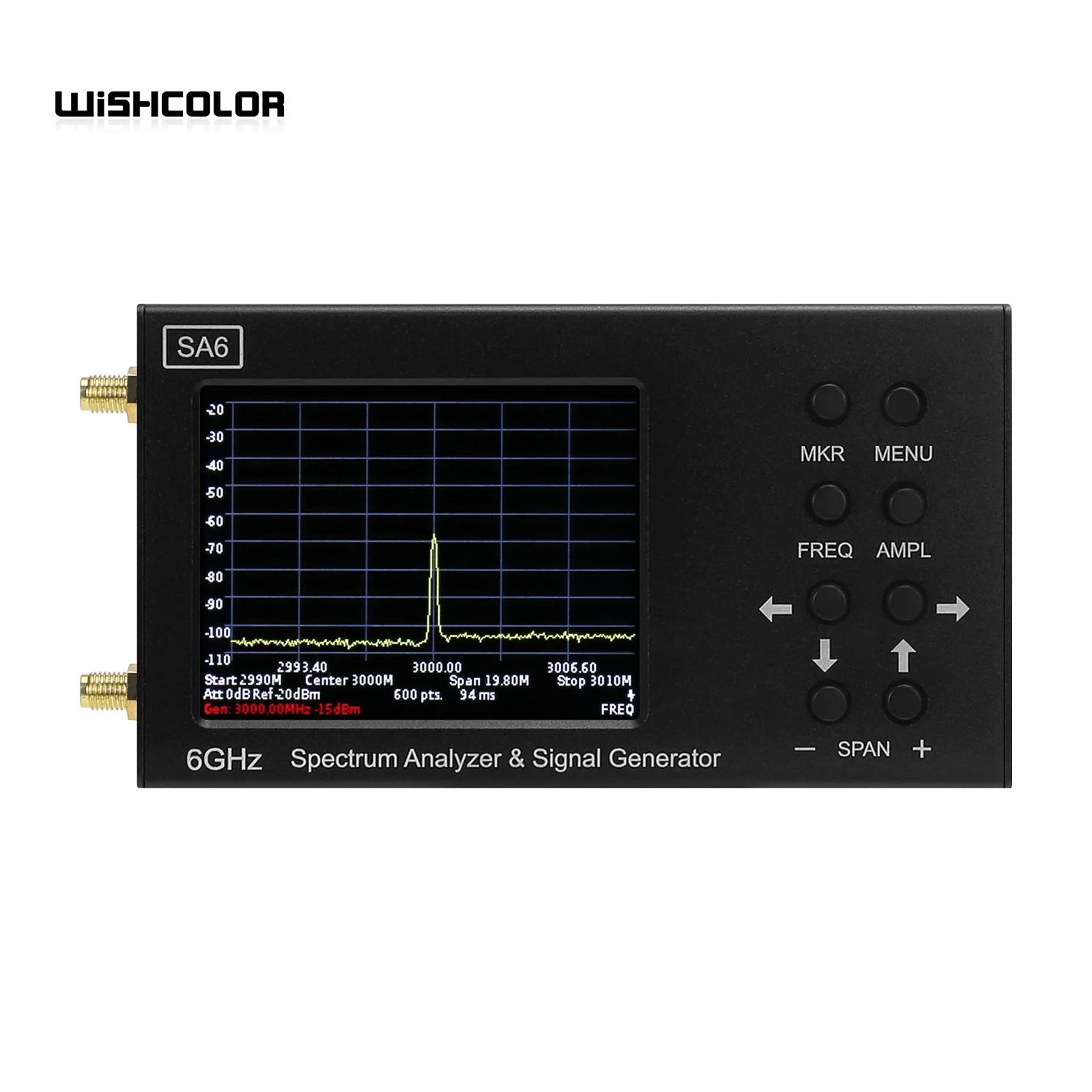 HAMGEEK SA6 6 GHz Spektrumanalysator Signalgenerator HF-Signalquelle für Wi-Fi 2G 4G LTE CDMA GSM GPRS