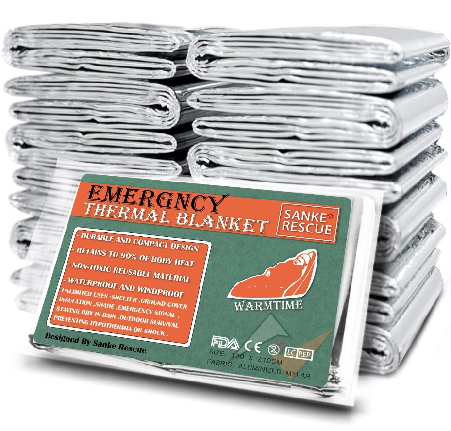 1/5pcs Notfall decke wieder verwendbar im Freien überleben Erste-Hilfe-Kit wind dichte wasserfeste Folie Wärme decke für Camping