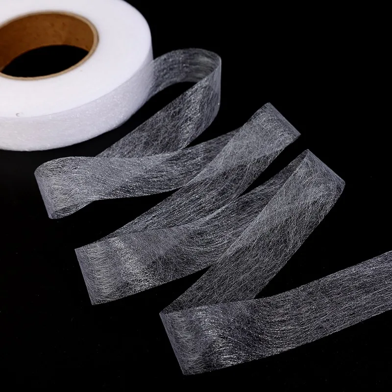 Cinta adhesiva no tejida de doble cara de 120M para coser ropa, cinta para dobladillo de planchado, accesorios de costura de tela de retales DIY